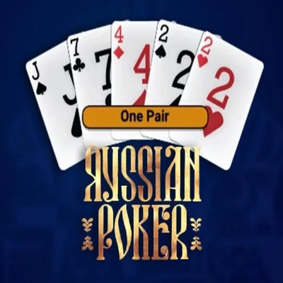 Russian Poker slot logo by OneTouch Games at Quickbet casino