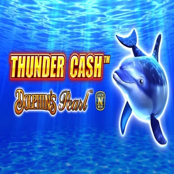 Thunder Cash Dolphins Pearl slot logo by Novomatic at Quickbet casino