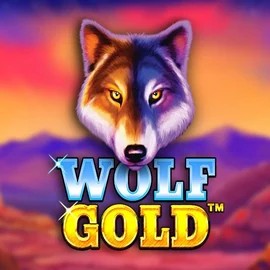 Wolf Gold online game logo by Pragmatic Play on quickbetcasino.uk